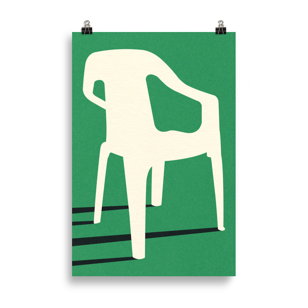 Poster Art Print Illustration – Monobloc Plastic Chair III
