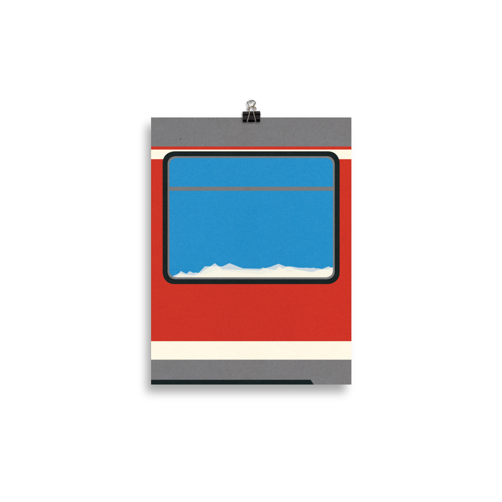 Poster Art Print Illustration – Red Train