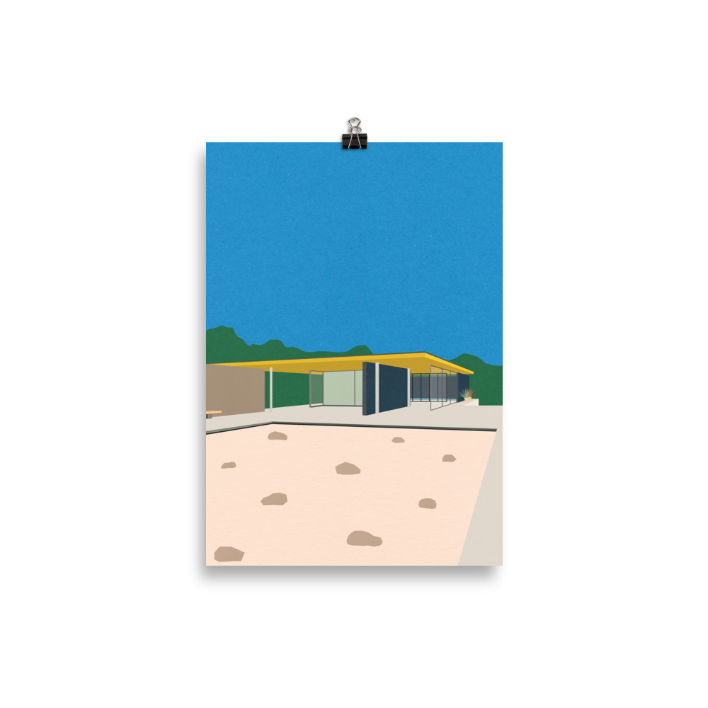 Poster Art Print Illustration – Ludwig Mies van der Rohe Barcelona-Pavillon