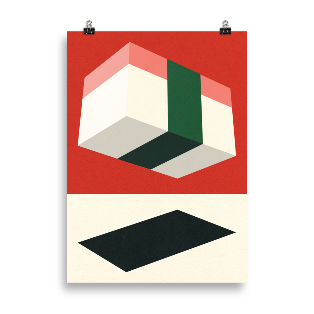 Poster Art Print Illustration – Flying Nigiri