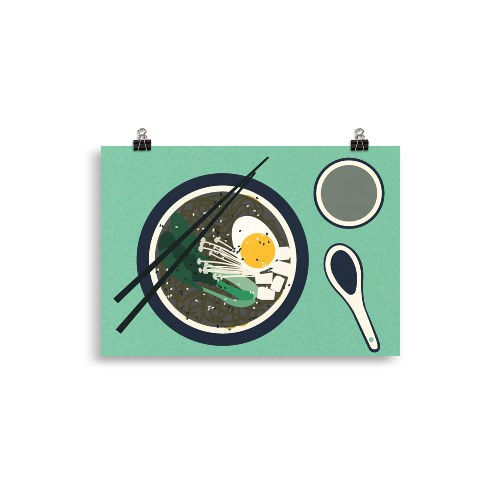 Poster Art Print Illustration – Breakfast At Mr. Chan