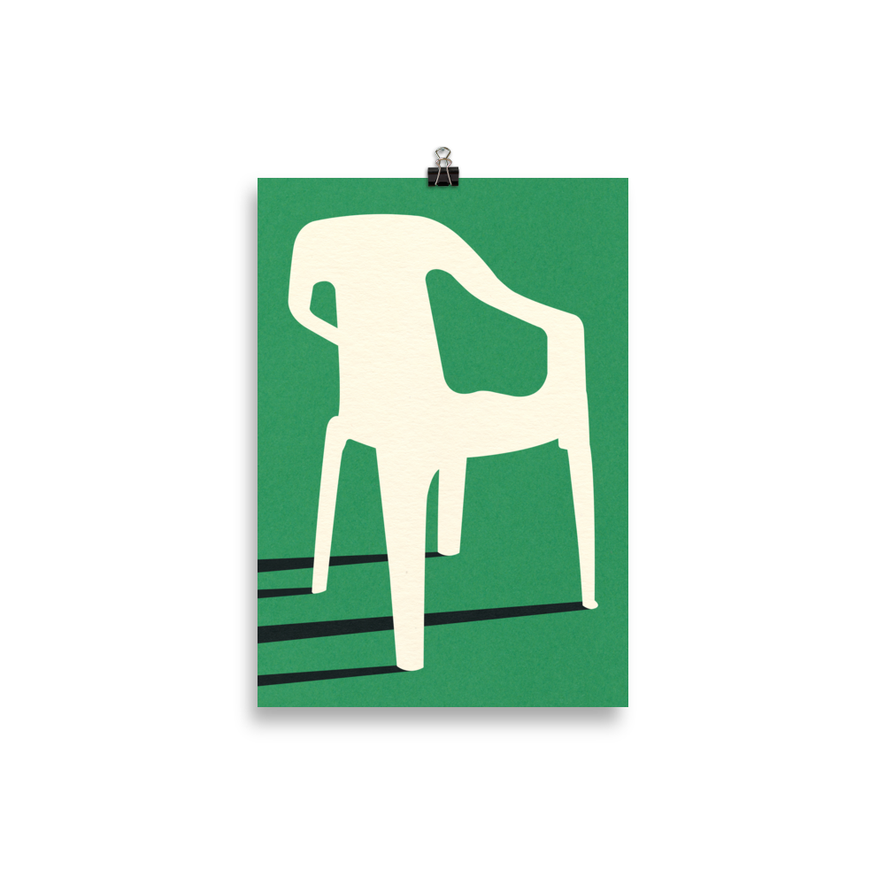 Poster Art Print Illustration – Monobloc Plastic Chair III