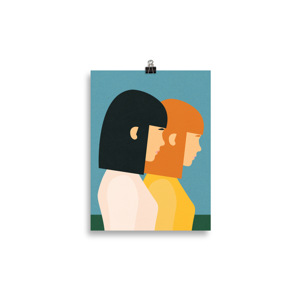 Poster Art Print Illustration – Two Sisters