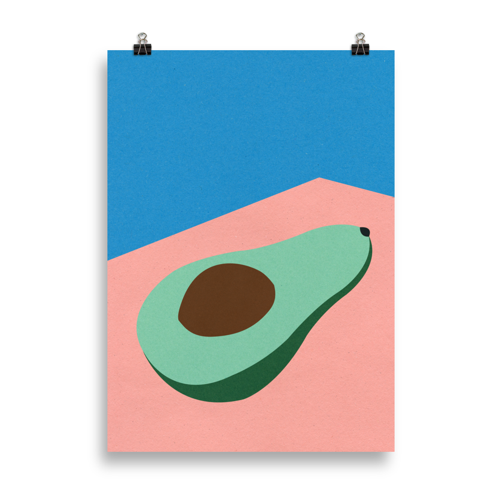 Poster Art Print Illustration – Avocado On The Table