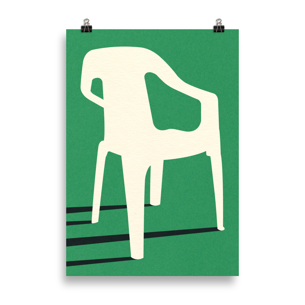 Poster Art Print Illustration – Monobloc Plastic Chair III