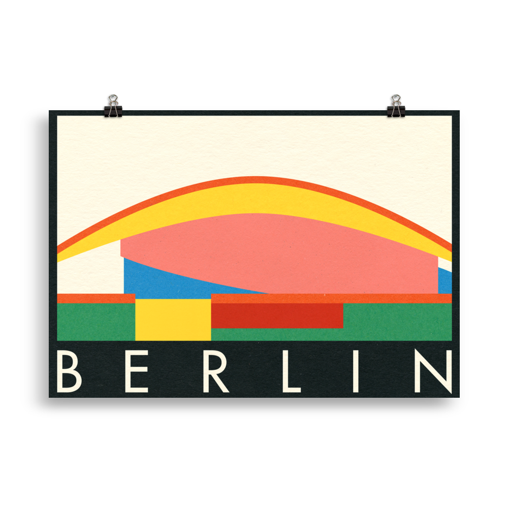 Poster Art Print Illustration – Berlin Haus der Kulturen der Welt