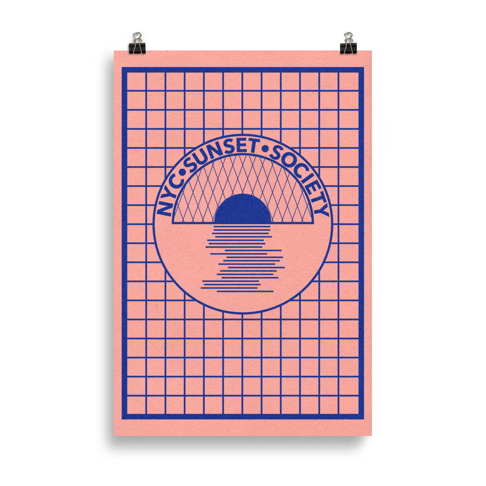 Poster Art Print Illustration – NYC SUNSET SOCIETY