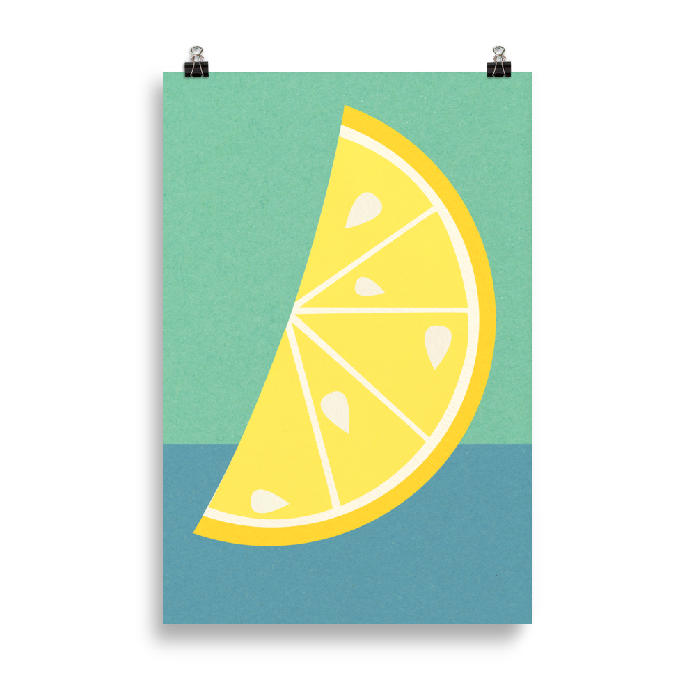 Poster Art Print Illustration – Lemon Slice