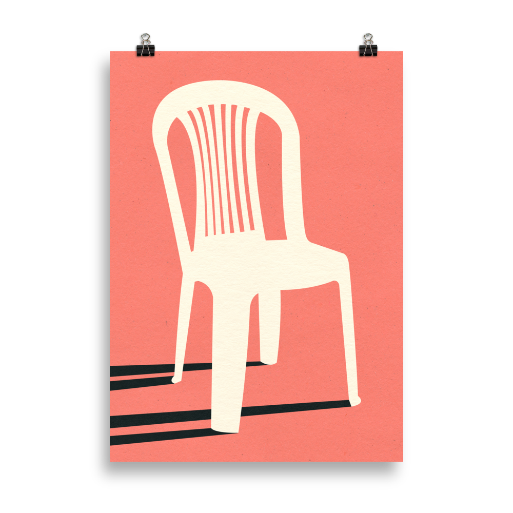 Poster Art Print Illustration – Monobloc Plastic Chair I