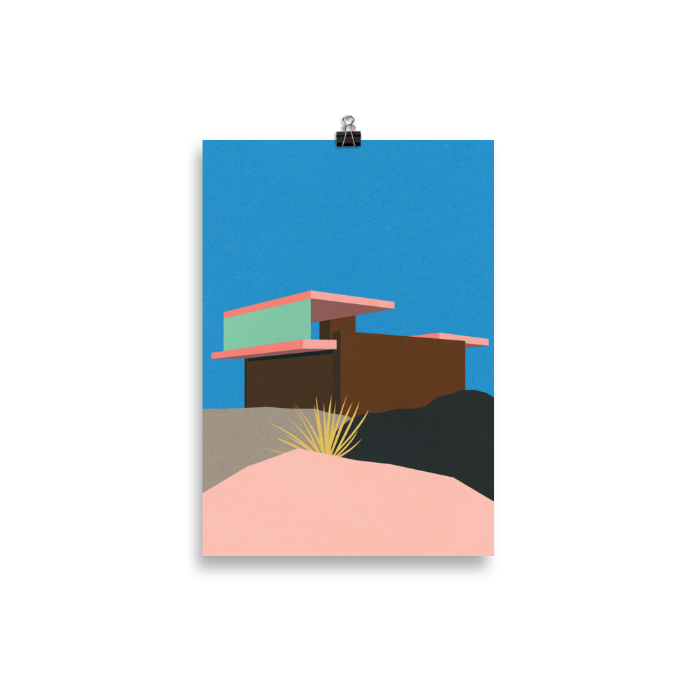 Poster Art Print Illustration – Kaufmann Desert House Palm Springs