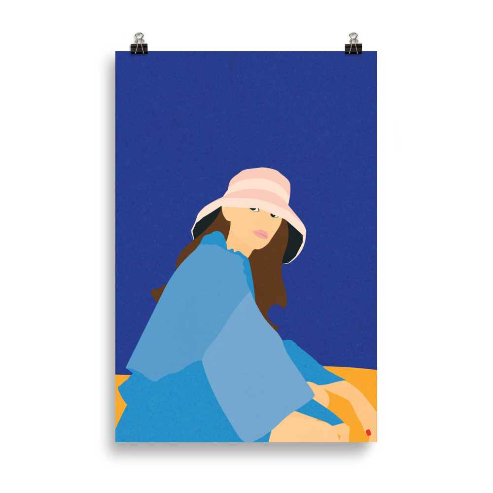 Poster Art Print Illustration – Sophie In The Valley Of Summer's End