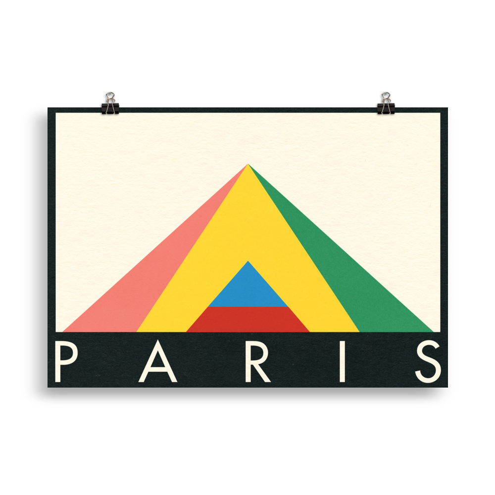 Poster Art Print Illustration – Paris Louvre