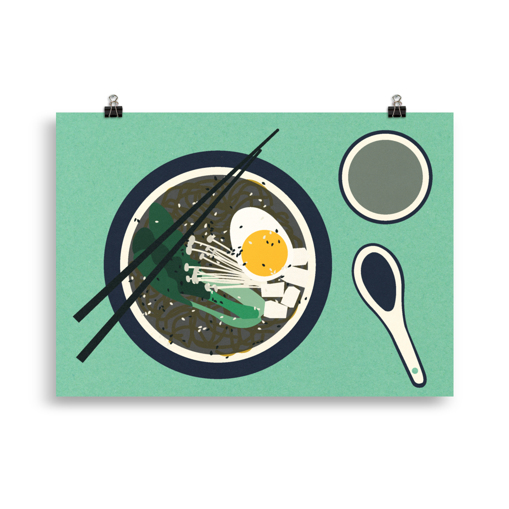 Poster Art Print Illustration – Breakfast At Mr. Chan