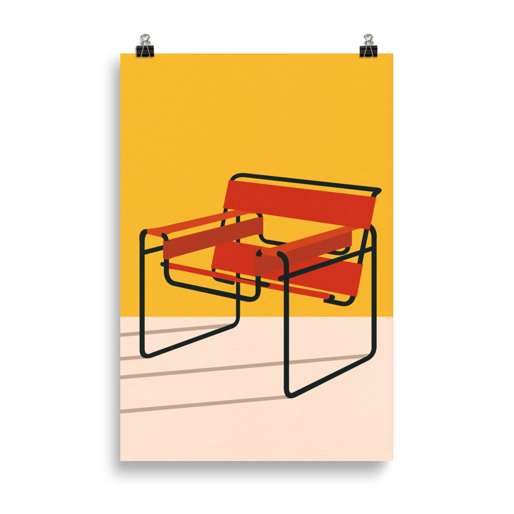 Poster Art Print Illustration – Marcel Breuer Wassily Chair