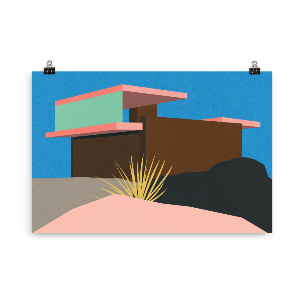Poster Art Print Illustration – Kaufmann Desert House Palm Springs