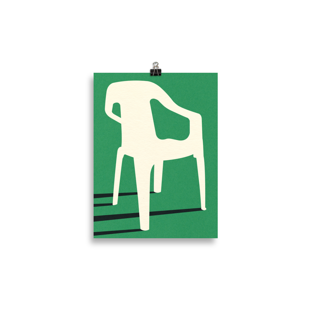Poster Art Print Illustration – Monobloc Plastic Chair III