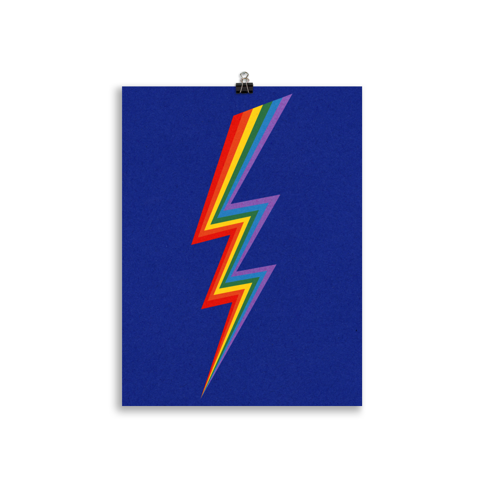 Poster Art Print Illustration – Lightning Rainbow