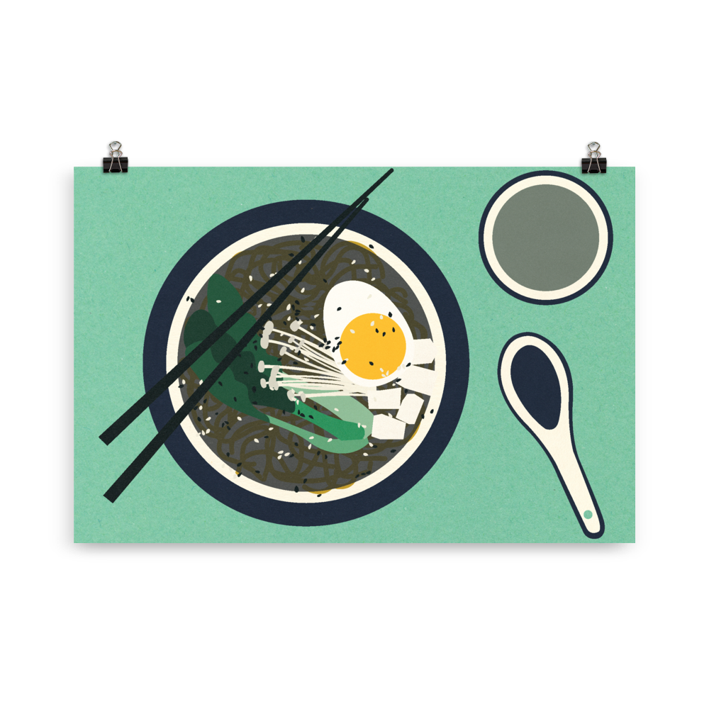 Poster Art Print Illustration – Breakfast At Mr. Chan