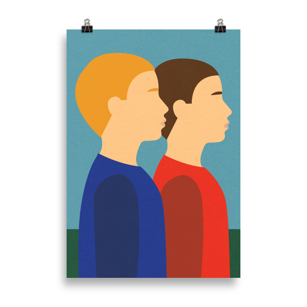Poster Art Print Illustration – Two Brothers