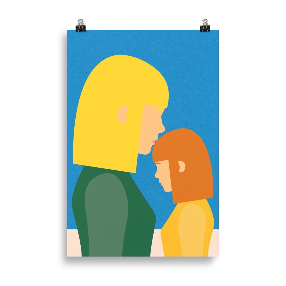 Poster Art Print Illustration – Mum And Daughter
