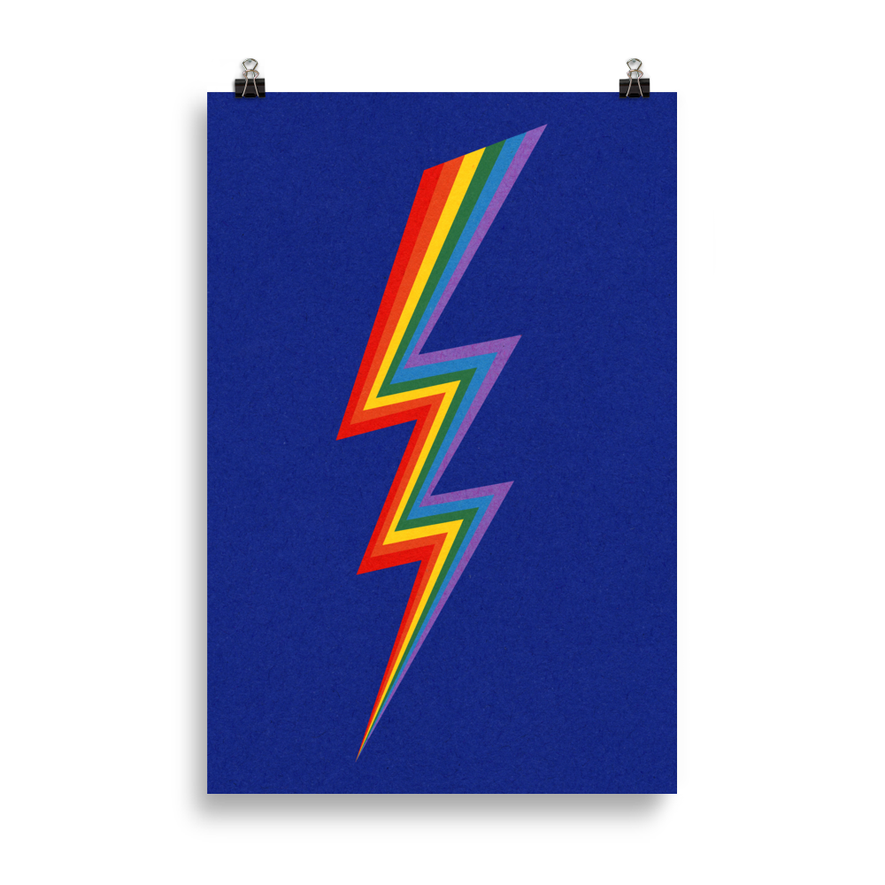 Poster Art Print Illustration – Lightning Rainbow