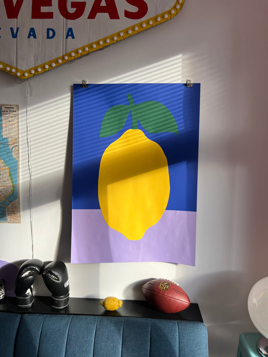 Big Lemon With Two Leaves