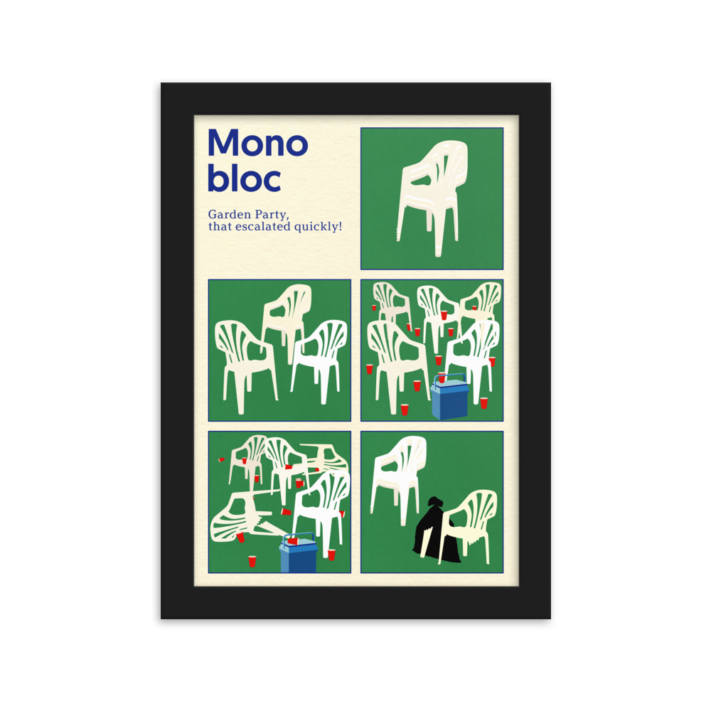 Framed Fine Art Print – Monobloc Garden Party