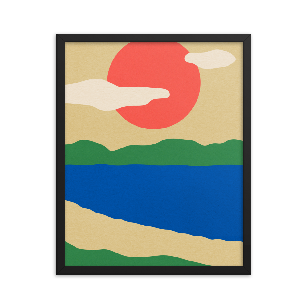 Framed Fine Art Print – Summer By The Lakes