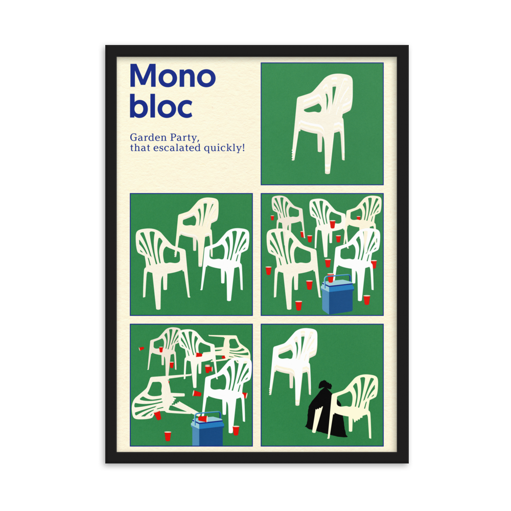 Framed Fine Art Print – Monobloc Garden Party