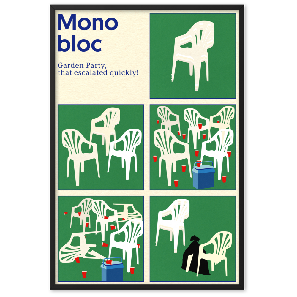 Framed Fine Art Print – Monobloc Garden Party