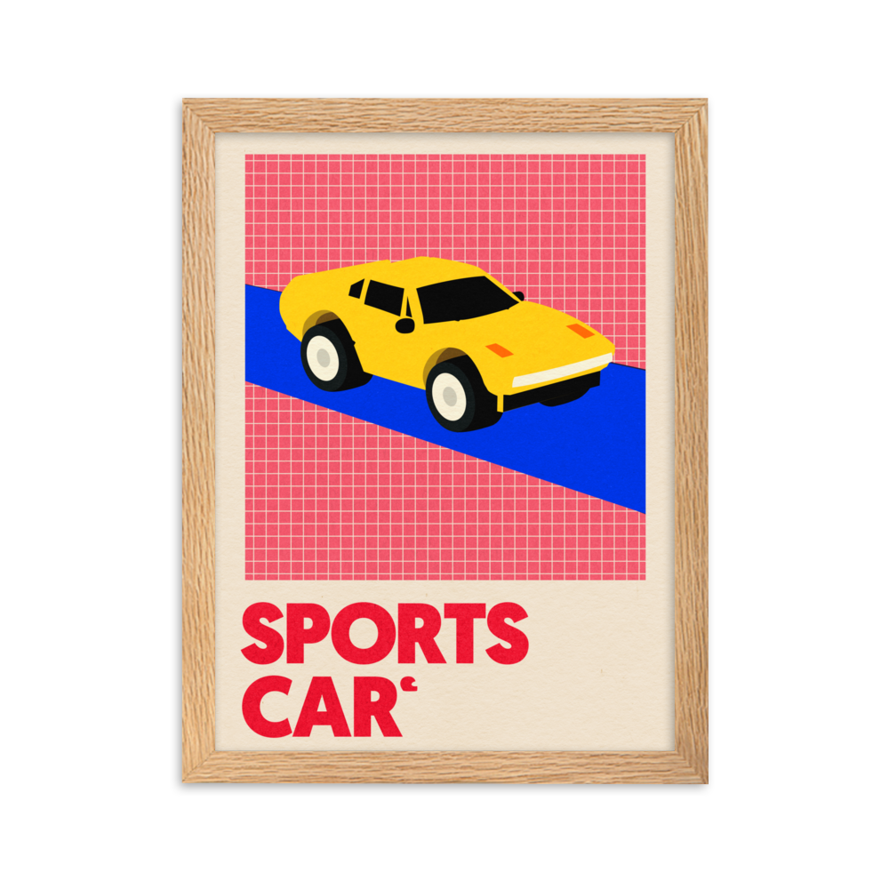 Framed Fine Art Print – Sports Car