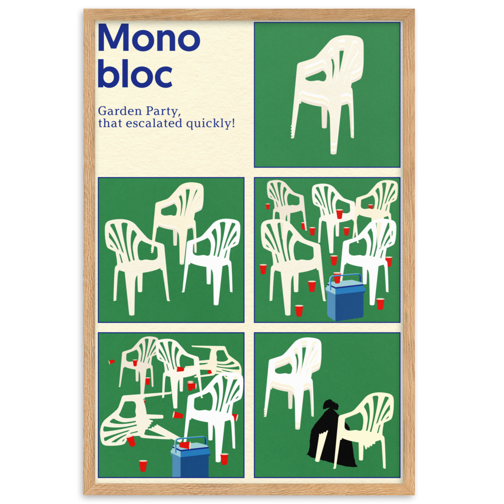 Framed Fine Art Print – Monobloc Garden Party