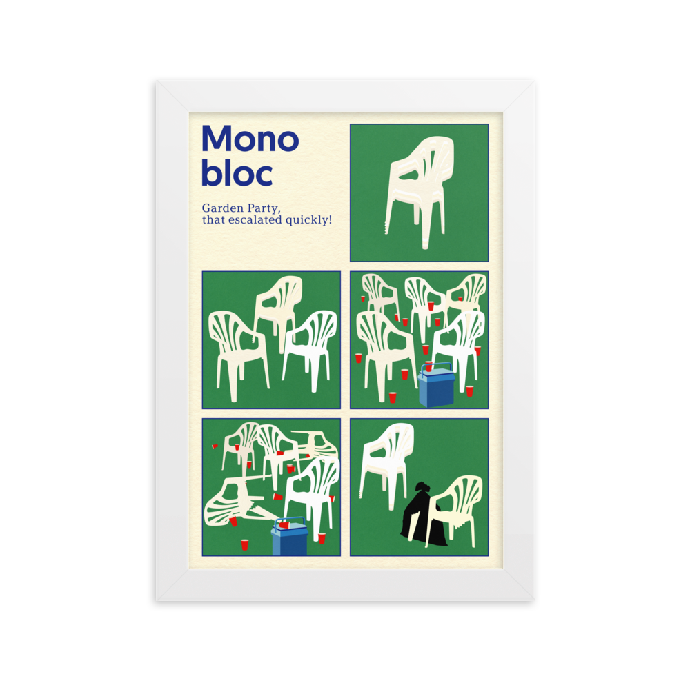 Framed Fine Art Print – Monobloc Garden Party
