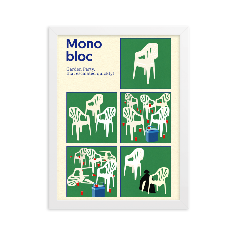 Framed Fine Art Print – Monobloc Garden Party
