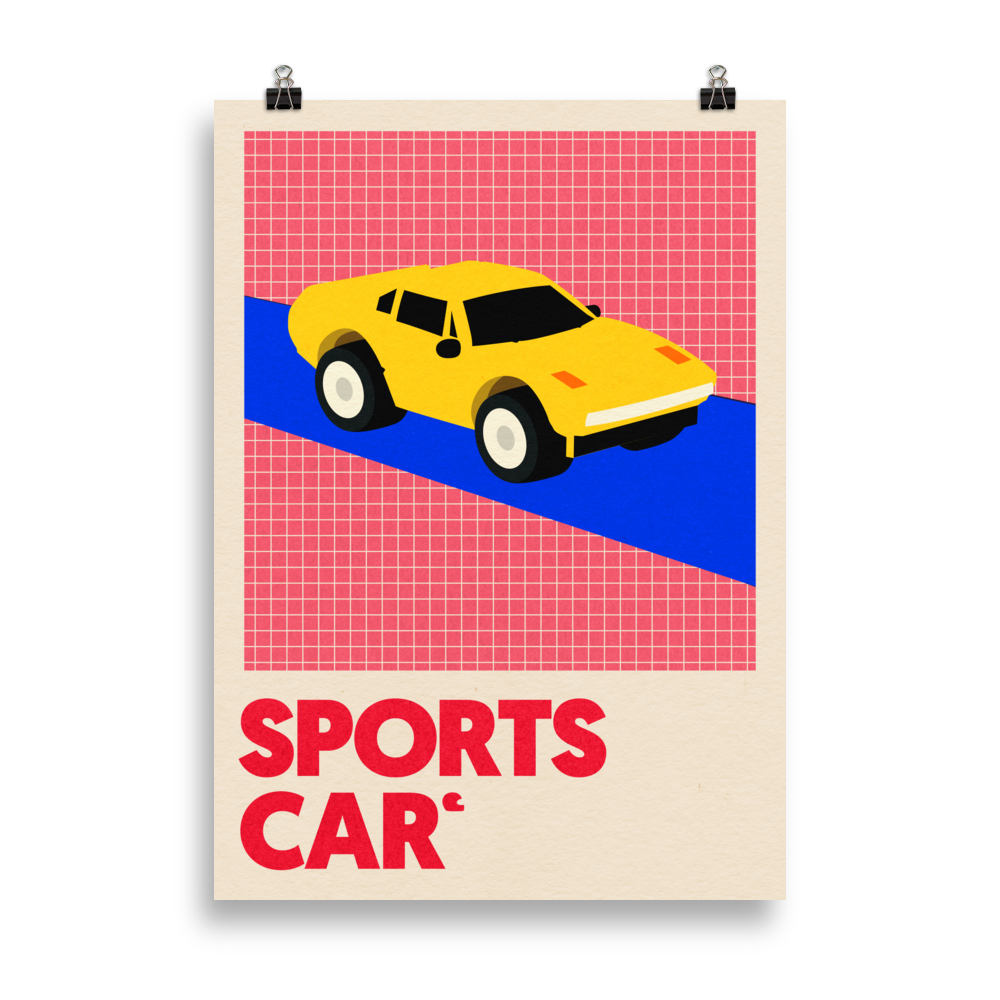 Poster Art Print Illustration – Sports Car