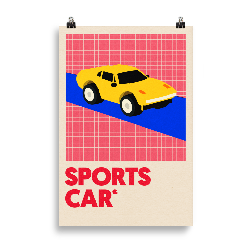 Poster Art Print Illustration – Sports Car
