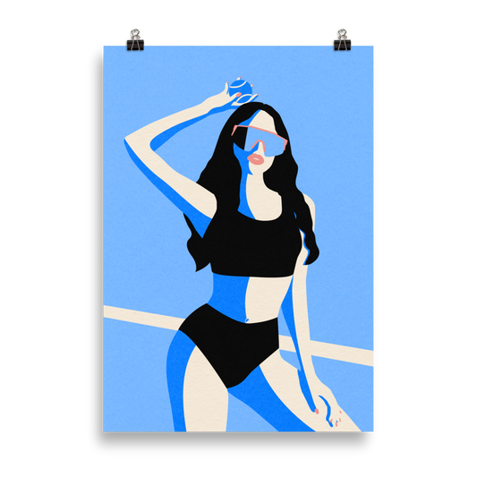Fine Art Print – Blue Sport Girl
