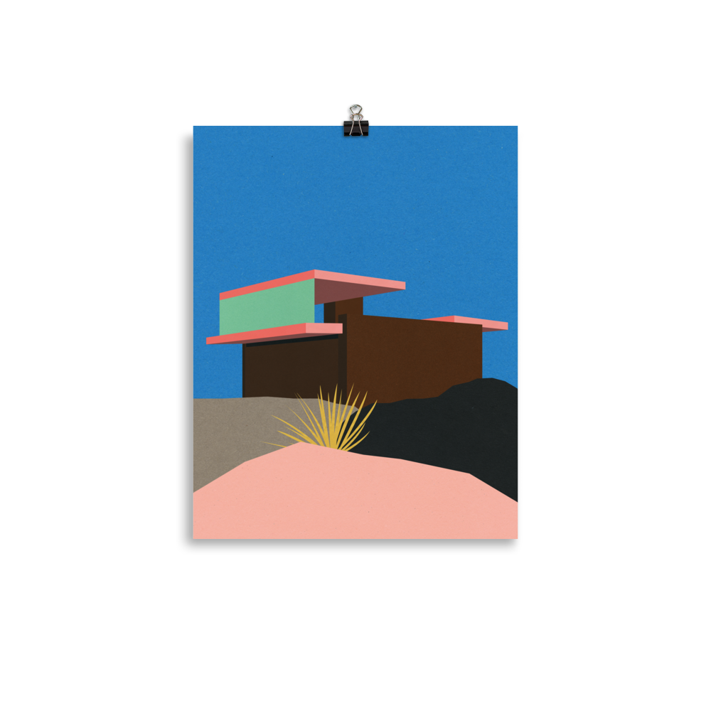Poster Art Print Illustration – Kaufmann Desert House (in)