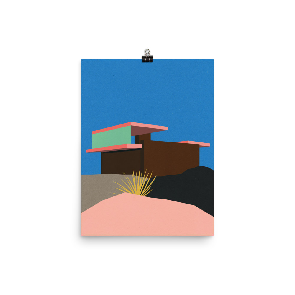 Poster Art Print Illustration – Kaufmann Desert House (in)