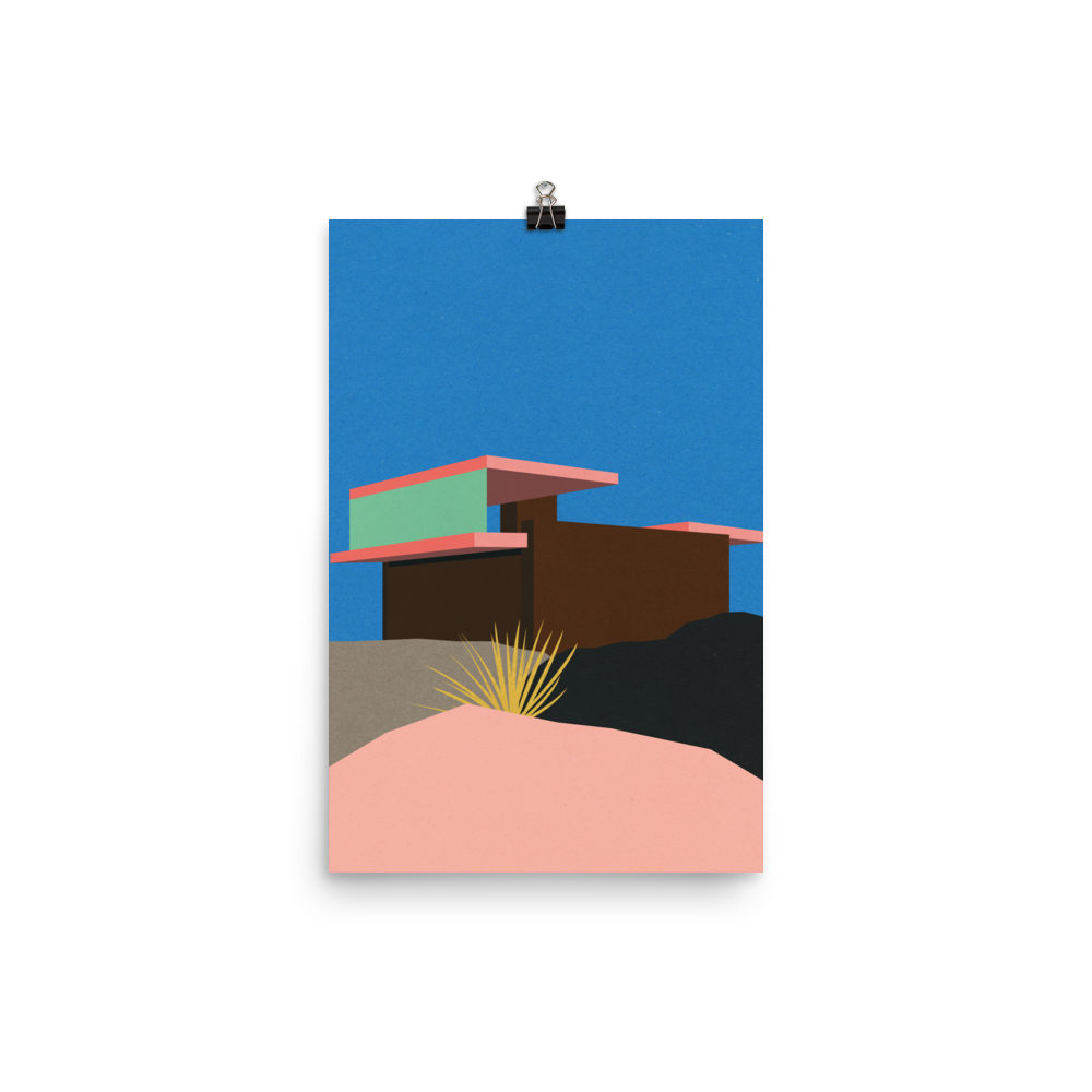 Poster Art Print Illustration – Kaufmann Desert House (in)