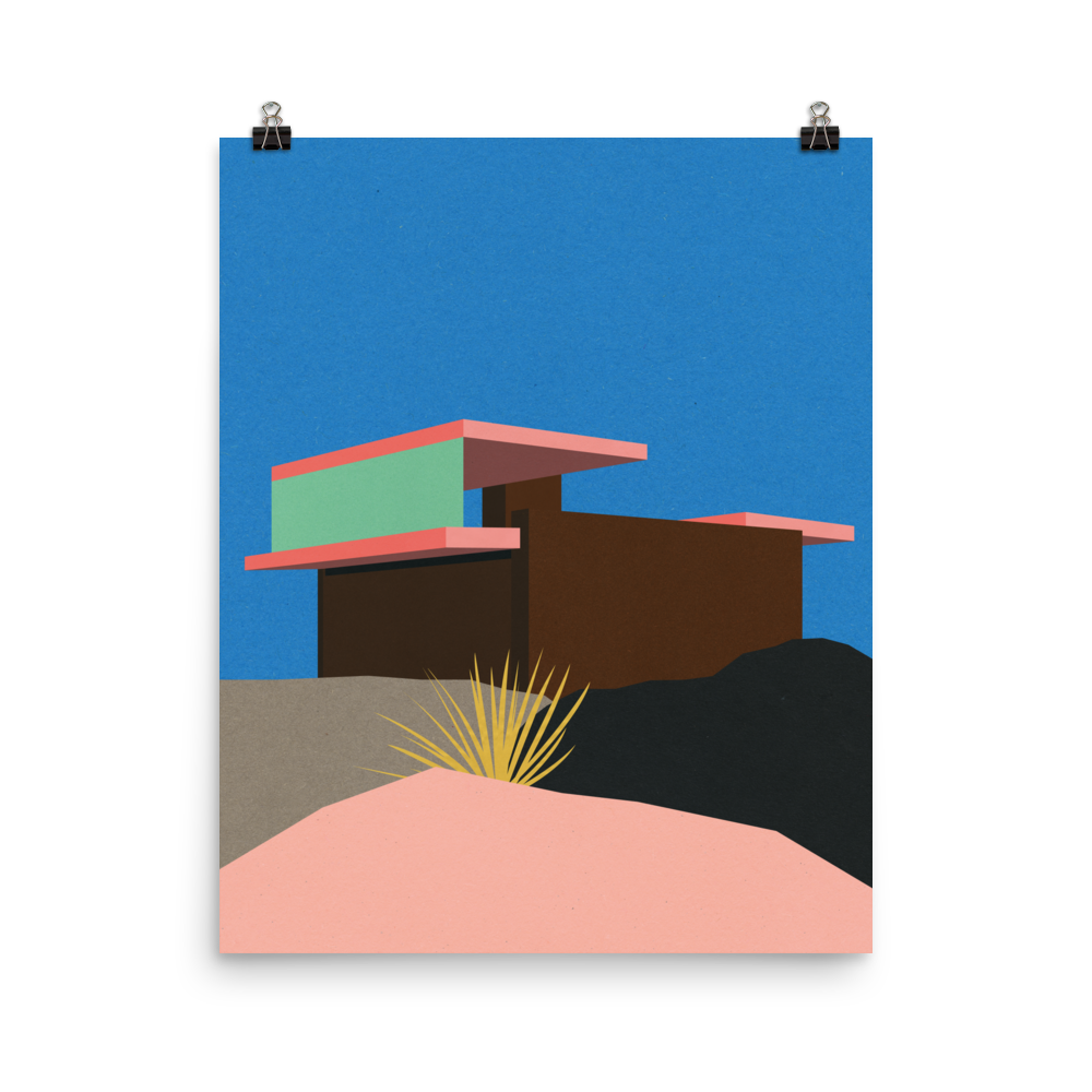 Poster Art Print Illustration – Kaufmann Desert House (in)