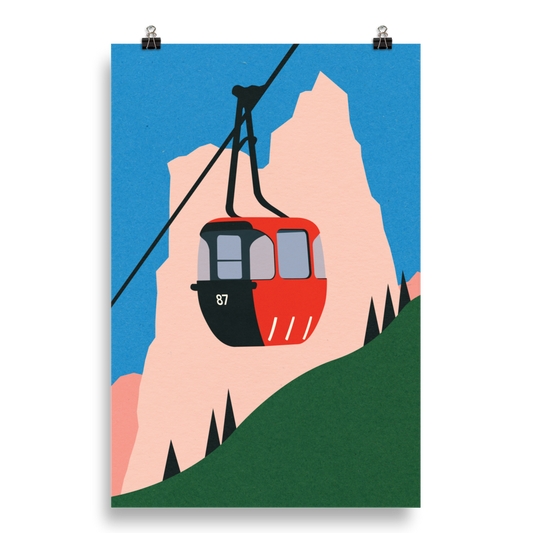Poster Art Print Illustration – Allgäu Alps (in)