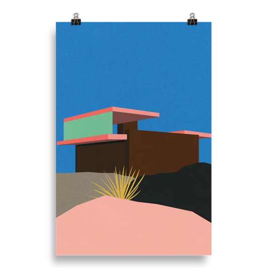 Poster Art Print Illustration – Kaufmann Desert House (in)