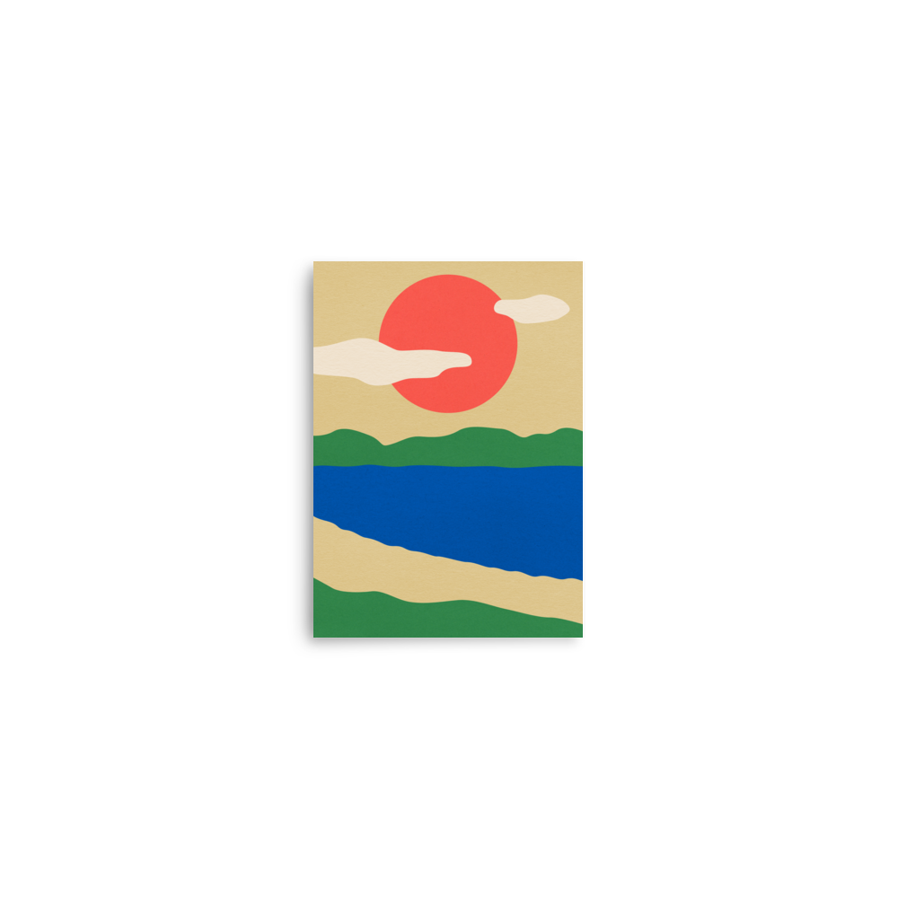 Poster Art Print Illustration – Summer By The Lakes (in)
