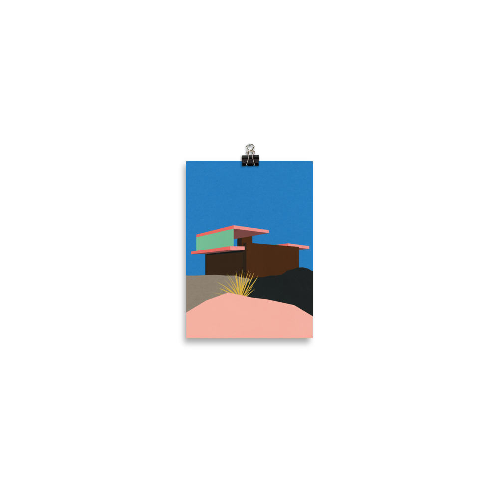 Poster Art Print Illustration – Kaufmann Desert House (in)