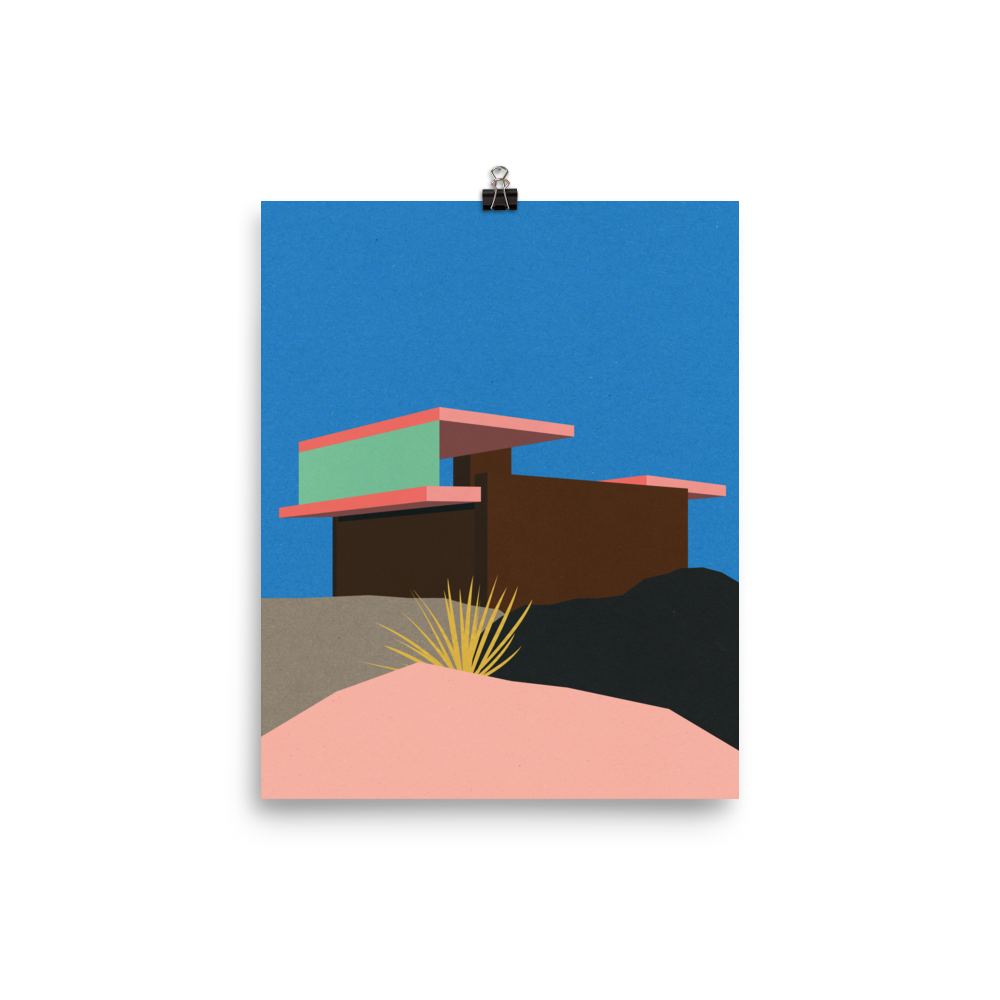 Poster Art Print Illustration – Kaufmann Desert House (in)
