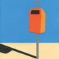 Orange Trash Can
