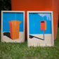 Orange Garbage Bin