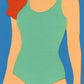Turquoise Swimsuit Red Hair