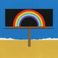 Desert Billboard With Rainbow